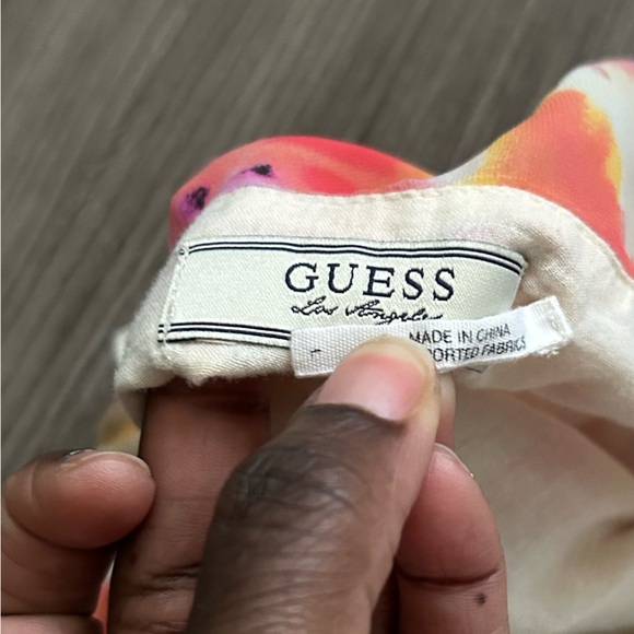 Guess Floral Slip Dress in Coral, Pink & Cream - Picture 2 of 4